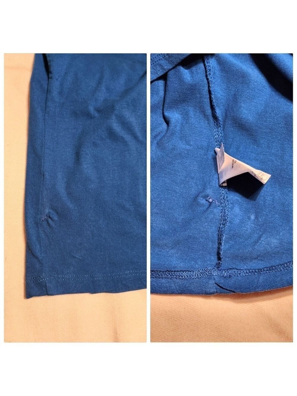 Bar III Pleated Sleeve Structured T-Shirt Batwing Blouse Top Bright Blue Large - Picture 8 of 9